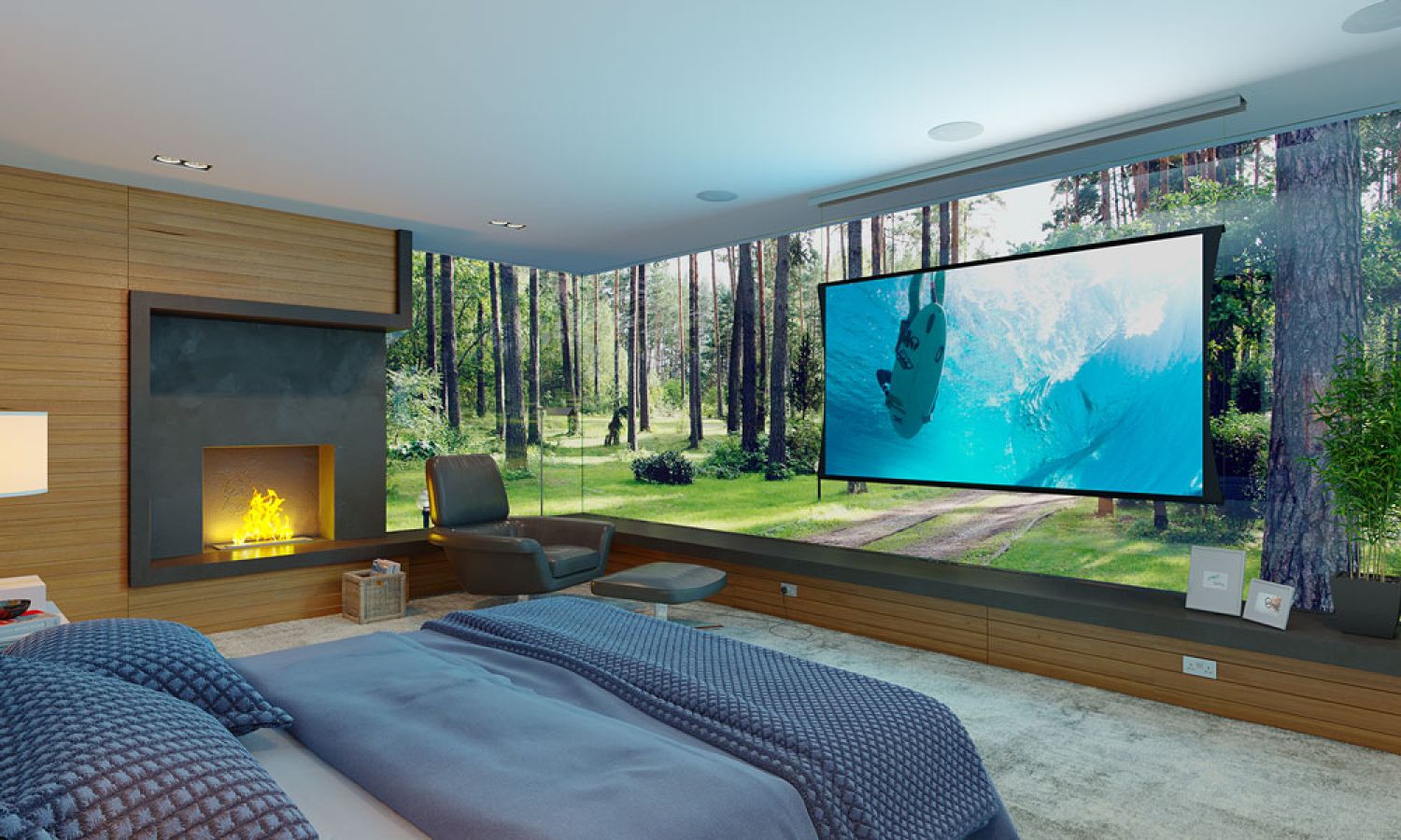 Screen Innovations, Bedroom, Modern